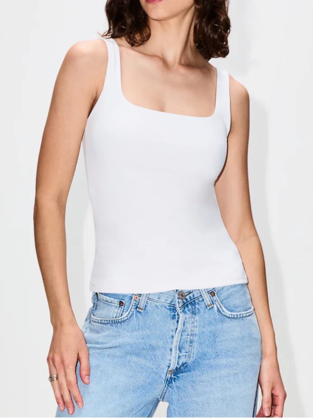 Elyse Walker Vaughn Square tank white ladies size XL NWT